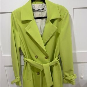 Beaumont Women's Bright Green Trench Coat